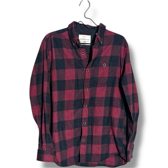 Weatherproof Vintage Cream and Orange Label Red/Black Classic Plaid Long Sleeve - Picture 13 of 16